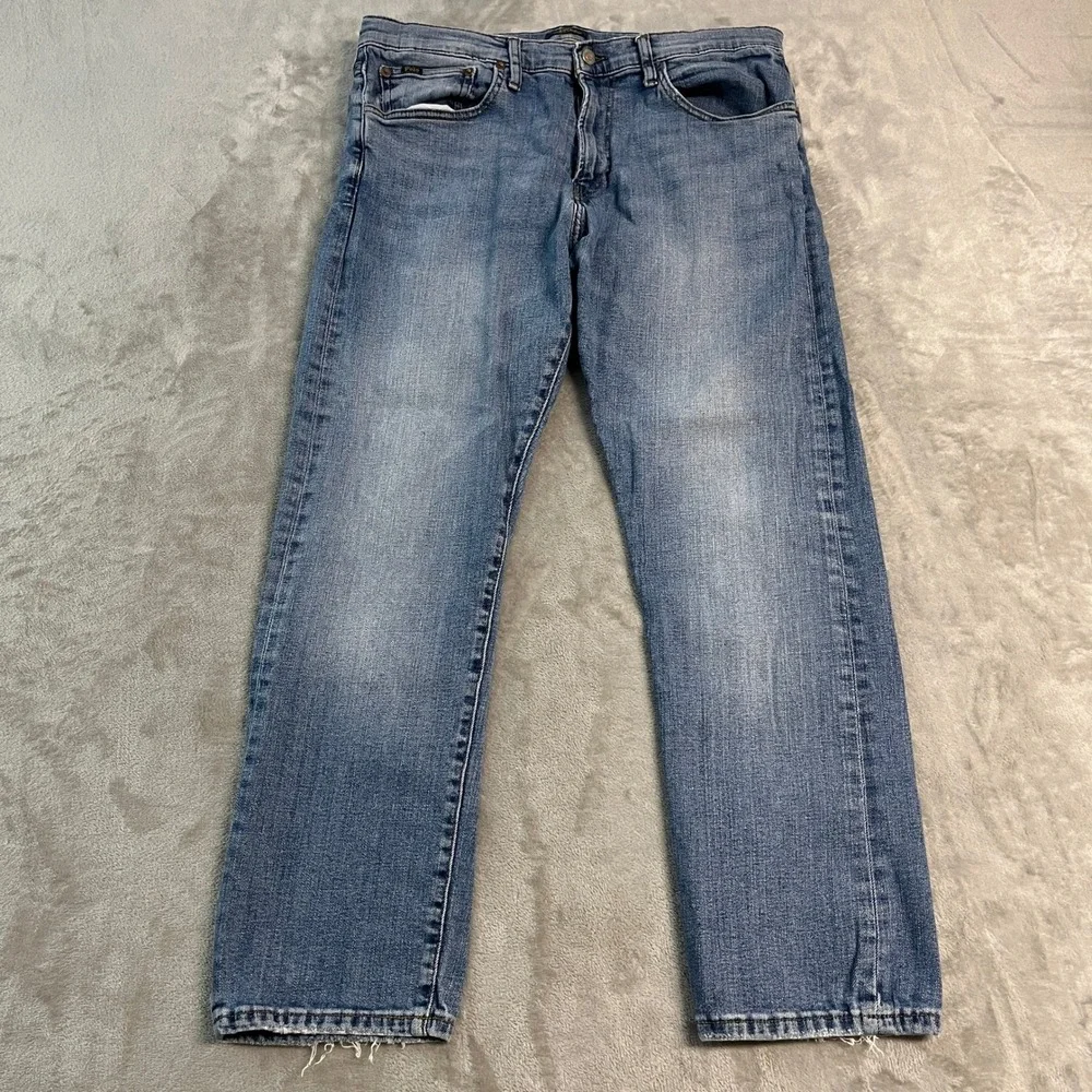 Polo Ralph Lauren Hampton Relaxed Straight Jeans Mens 35x30 Blue Medium Wash